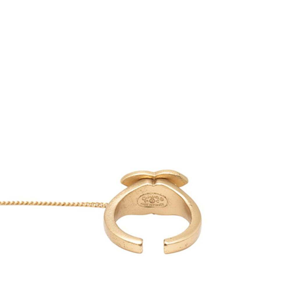 CHANEL Authentic Gold Logo Ring - Picture 7 of 8
